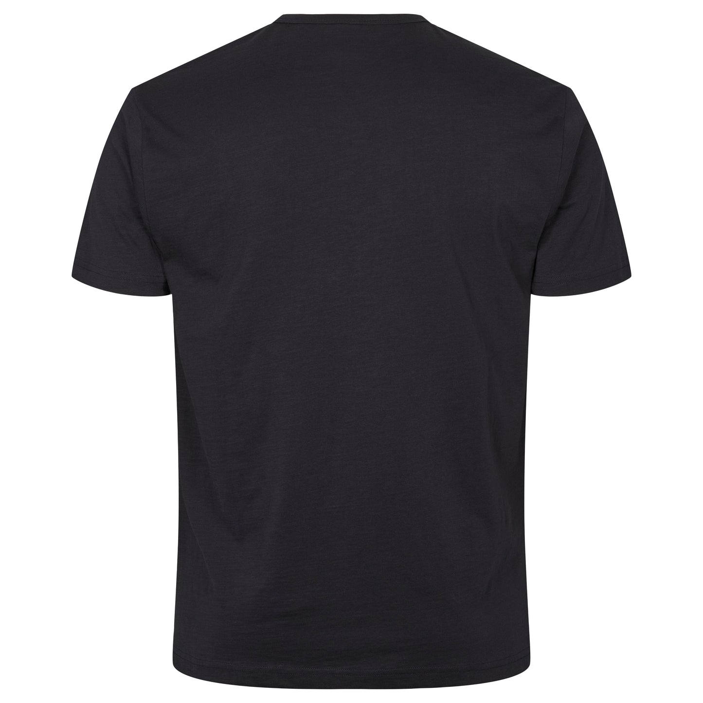 sort t-skjorte i bomull med logotrykk i store størrelser for store menn