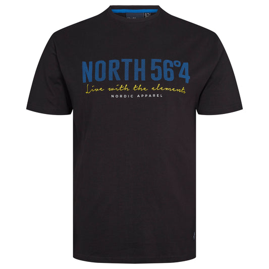 North Printed Tshirt Sort | Printed Tshirt Sort | BigBoss.no